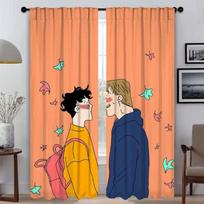 Window Curtain for Room 2 Panel Heartstoppers Kitchen Curtains for Camera Shades Home Interior Curtains Partition Living Elegant W50xH70cmx2pcs-CL