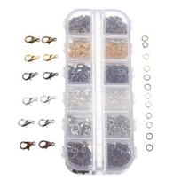 840PCS 6-color Beaded Accessories Necklace Buckle Alloy Lobster Buckle Closed Ring Handmade DIY Tools white