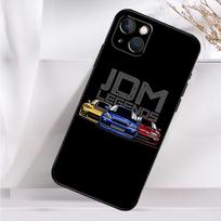 JDM Legend Drift Car Phone Case For iPhone 16 15 14 12 11 13 Pro Max 7 8 Plus X XR XS Max 13 12 Mini Cover iPhone 15 Plus gray