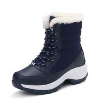 Autumn/Winter Women's Mid-Tube Snow & Cotton Boots size 37 mėlyna
