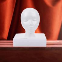 Female Foam Mannequin Head Model Wig Display Stand for Hair Hat 52x28x11cm black