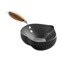 Mini Oil Pan Butter Melting Pot Iron Nonstick with Handle Heating Saucepan for Kitchen black
