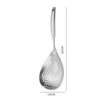 Stainless Steel Large Colander Home Kitchenware Hot Pot Filter Soup Spoon Food Skimmer Strainer Noodle Scoop Kitchen Accessories beige
