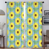 Blackout Curtains for Living Room Pumpkin Sunflower Print Shades Tulle for Bedroom Home Interior Curtains 2 Pieces Partition W50xH70cmx2pcs-CL