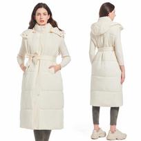 Rudens žiemos šilta striukė moteriška vienspalvė plonas paltas su ilgu gobtuvu Parkas liemenė viršutiniai drabužiai M-XXL XXL chaki