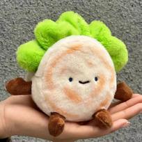 New Roujiamo Plush Toy Bag Pendant Lovely Doll Doll Girl Birthday Surprise Gift about 13cm beige