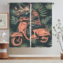 Curtain Rods Mr. Rhino Bedroom Blackout Curtains for Window Curtains Child Room Partition Curls Blinds Tulle in Kitchen Blind W50xH70cmx2pcs-CL