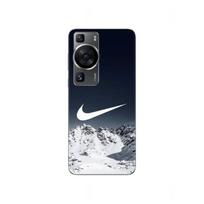 Coque - MANIACASE - Huawei P60 - Souple - Noir - Nike logo mountain fly