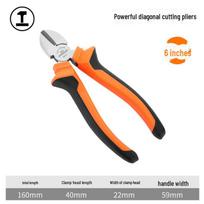 Green Forest 6-inch Side Cutting Pliers, Japanese-German Electrician Wire Cutters Household Grade, 6-inch diagonal cutting pliers orange