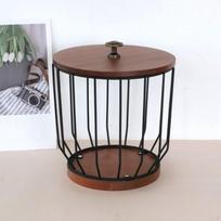 Coffee Pod Holder Filter Rustproof Multifunctional Fruit Bowl Espresso Capsule With Lid gray