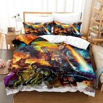 New Anime The legend of vox machina game Bedding Set Single Twin Full Queen King Size Bed Set Adult Kid Bedroom Duvet cover Sets EU Twin 135x200cm beige