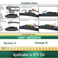Suderinamas tylus berėmis valytuvas BYD Qin/New Energy/EV300/EV450