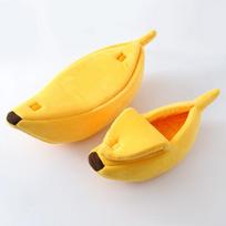 Creative banana kennel Warm pet kennel Closed cat kennel Dog kennel Banana shape cat kennel Dog pet M geltona