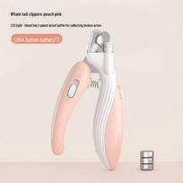 LED gyvūnų nagų žirklės – Nagų kirpikliai su apsauga nuo kraujavimo katėms ir šunims LED Nail Clippers vyšnių žiedų rožinė spalva