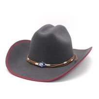 Woolen Street Photography Jazz Hat British Style Fashion High Sense Jazz Hat Big Brim Top Hat M（56-58cm） pilka spalva