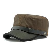 Cap Autumn Winter Flat Top Hat Warm Men's Captain Cap Trucker Snapback kava