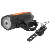 Dviračio priekinis žibintas su garsiniu signalu, USB įkrovimu, naktinio važiavimo žibintas, vandeniui atsparus priekinis žibintas, žibintuvėlis, oranžinis black