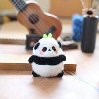 Mielas Mielas Mažos Pandos Pakabukas Pliušinis Žaislas Lėlė Didžioji Panda Krepšio Pakabinama Dekoracija Raktų Pakabukas Lėlė 11 cm black