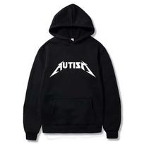 Autizmo metalo roko meme gobtuvo viršų vyrams moterims mados hiphopo vilnos gobtuvas per didelis megztinis žiemos sportinis palaidinė vyrams XS juoda