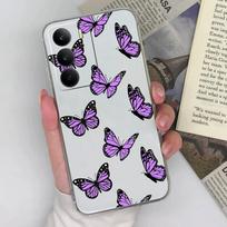 New Cases For OPPO Find X8 Pro Neo7 P1 Speed Reno 13 Pro 13F Realme 13+ C75 Beautiful Butterfly Daisy Clear Soft Silicone TPU Shokproof For Oppo Shell Realme C75 4G gray