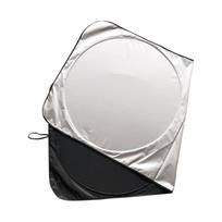 Silver Plasters Car Windshield Sunshade Double Circle Car Front Sun Visor for UV Heat Protection