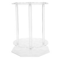 Pipetės stovas 28 skylės Plexiglass apvalus diskas Bandymo mėgintuvėlių laikiklis Laboratorinė įranga white