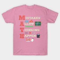 T Shirt Women Mistakes Allow Thinking To Happen Math Teacher Harajuku Print Kawaii Tshirt Summer Short Sleeve Female T-Shirt Top Tee 4XL white