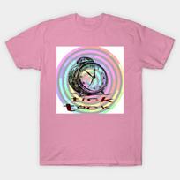 T Shirt Women Tick Tock Harajuku Print Kawaii Tshirt Summer Short Sleeve Female T-Shirt Top Tee S gray