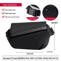 Men's Functional Cycling Chest Bag: Casual Messenger for Phone, Keys & More black