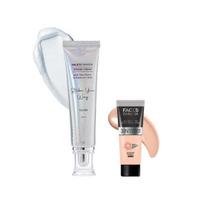 FACESCANADA Celeb Glow rinkinys|Sidabrinis Strobe, dengiamasis kremas (30 ml) + Rose Ivory Visos dienos drėkinamasis matinis mini makiažo pagrindas (15 ml)