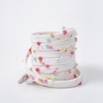 New Round Rainbow Hairball Shoelace for Shoes Flat Shoe Laces Colourful Dopamine Shoelaces for Sneakers Suit Women Man 1 Pair 120cm