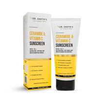 Dr. „Sheth's“ apsauginis kremas nuo saulės su keramidais ir vitaminu C | Patikrintas in vivo | SPF 50+ Pa+++ | Švytinčiai odai | Apsauga nuo UVA/B ir mėlynos šviesos | Unisex | 80 g