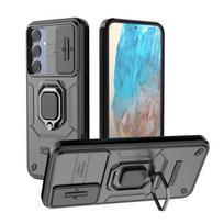 For Samsung Galaxy M35 5G Case Slide Camera Ring Holder Armor Phone Case for SumsungM35 Sumsung Samsang M35 M 35 35M 2024 Cover For Galaxy M35 5G blue