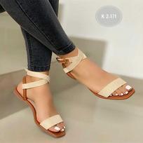Plus Size Summer Newest Ankle Wrap Ladies Outer Wear Belt Buckle Sandals 2022 38 white