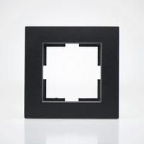 Juodo plastiko apdailos plokštė 1 modulis 81x83x10mm juoda