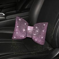 Multi-Color Diamond Car Neck Pillow and Waist Support for Women gray
