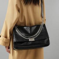 Tote Bag New Crossbody Underarm Versatile Women's Bag Genuine Leather Large-capacity Commuting Chain Shoulder Bag brown