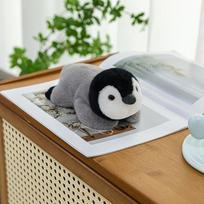 Mažas pingvino lėlė delne Mielas pliušinis žaislas Pingvino pakabukas lėlė Gimtadienio dovana [Lying Position 22cm; Sitting Position 15cm] gray