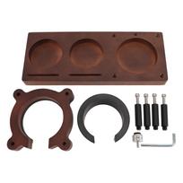 Coffee Tamper Station Universal Solid Wood Exquisite Coffee Tamper Portafilters Holder for 51 53 L black