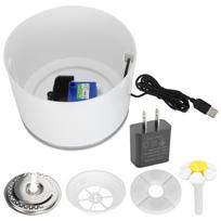 Pet Automatic Drinking Fountain Stainless Steel Pet Water Dispenser white