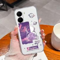 For Xaimo Poco X3 M5 M6 X7 X6 M7 F3 F4 X5 X4 14T 15 Pro Plus New Case Popular Astronauts Pattern Clear Slim Silicone Anti Slip Housing For Xiaomi Capa Xiaomi Poco X7 Pro