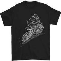 Motocross Rider Drawing Dirt Bike Motox T Shirt XXXXL