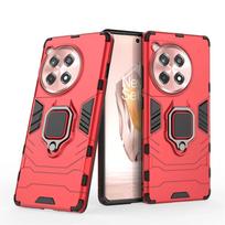 For OnePlus 12 11 9 8 7 5g Back Cover Case Shockproof Armor Metal Ring Stand Holder Magnetic Phone Case Protect Funda Coque CHINA&For OnePlus 12 5g raudona