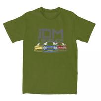 Humor JDM Skyline GTR T Shirt for Men Women Japan Cars Drift Tees Shirt Printed Clothes S armijos žalia spalva