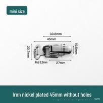 Stainless Steel Spring Buckle Lock for Tool Boxes, Wooden Boxes, and Luggage, Duckbill Padlock Aviation Box Lock Iron Mini without Lock Hole white