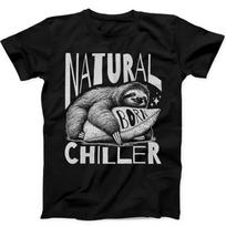 230 Gsm 100% Cotton Sloth Natural Born Chiller Best Seller Funny Gift Black Tee T Shirt B179 XXS juoda