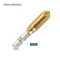 6-Piece Titanium-Plated Hex Handle Chamfering Knife & 3-Piece Hole Reamer Set (12mm, 16mm, 19mm) for Woodworking Countersink