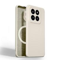 Luxury For Magsafe Magnetic Case For Xiaomi 14 Ulter 13T 12T Redmi Note 12 11 13 Pro Lite Liquid Silicone Wireless Charge Cover For Redmi Note 11 white