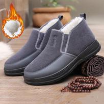 Men's Winter Ankle Boots Faux Fur Lined Snow Boots COmfortable Warm Short Boots Outdoor Anti-Slip Comfortable Work Walking Shoes 39 pilka spalva