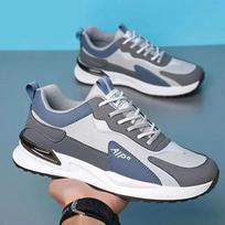Batai Vyriški Tinklelio Sportbačiai PU Kvėpuojantys Suvarstomi Bėgimo Batai Kasdieniai Guminis Padas Atsparūs Dėvėjimuisi Zapatillas Vyrams Ėjimui Lauke 39 pilka spalva